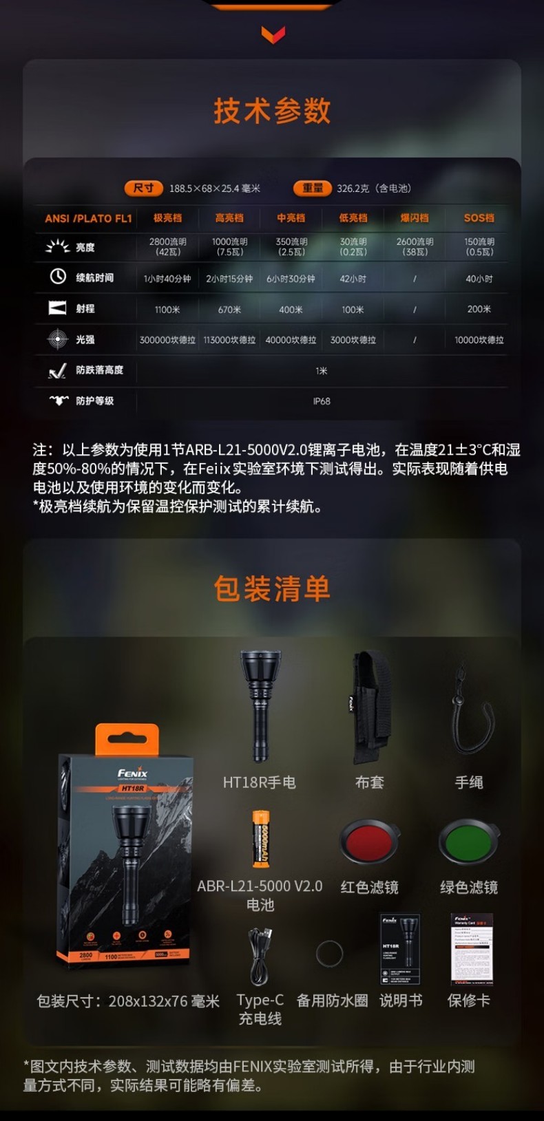 FENIX菲尼克斯HT18R HT系列戶外遠射手電8.jpg