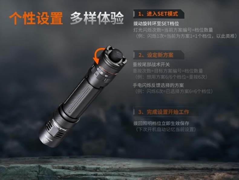 FENIX菲尼克斯PD45R PD系列六合一戰(zhàn)術(shù)直筒手電7.jpg