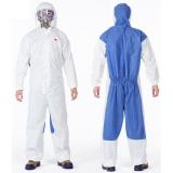 3M4535白色帶帽連體防護服