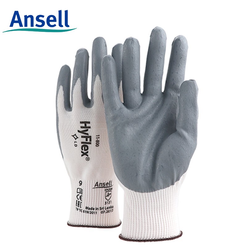 安思爾11-800Hyflex發(fā)泡丁腈涂層勞保手套
