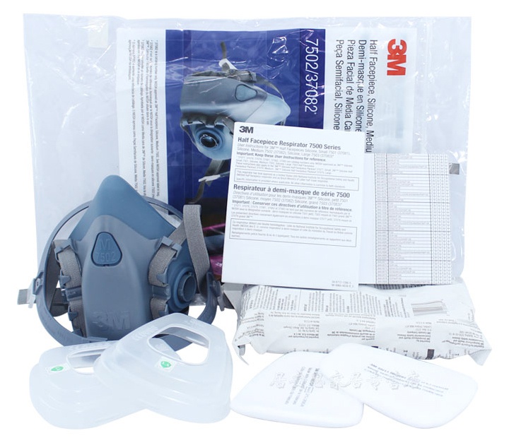 3M7502防毒半面具英文包裝