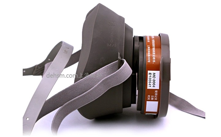 3M3200化工噴漆防毒面具側視圖