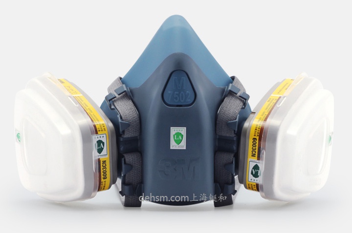 3M7502+6003防有機(jī)及酸性氣體防毒面具圖片-正面