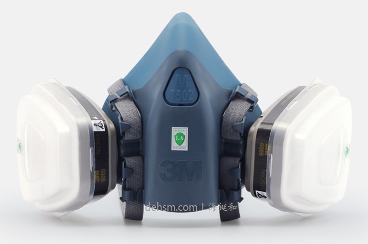 3M7502+6005防有機氣體及甲醛防毒面具圖片-正面