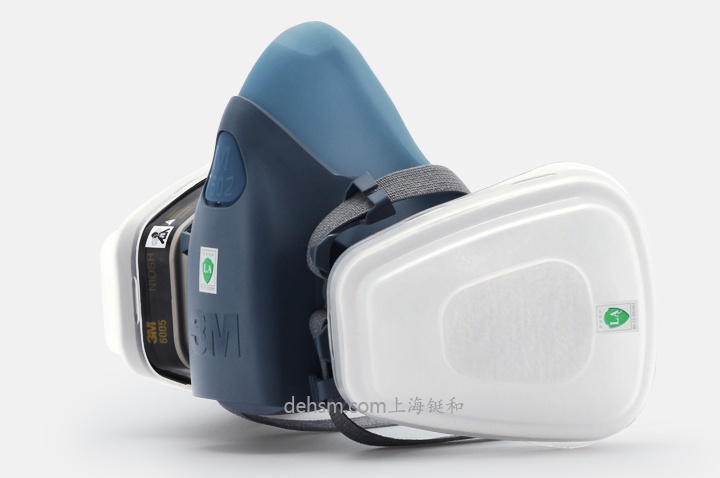 3M7502+6005防有機氣體及甲醛防毒面具圖片-側面