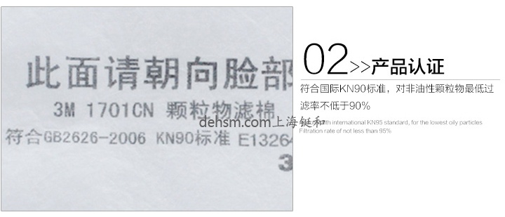 3M1701CN濾棉KN90濾棉產品認證