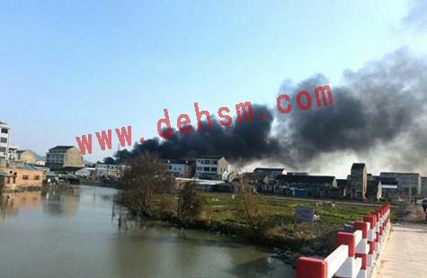 溫州鞋廠大火現場