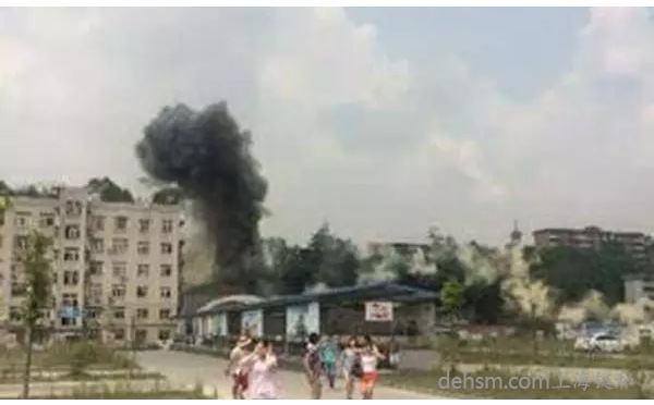四川一研究院廢舊氣瓶爆炸事故現場圖