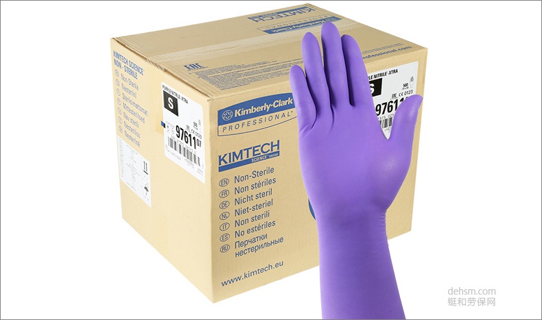 金佰利97611紫色丁腈手套實物圖
