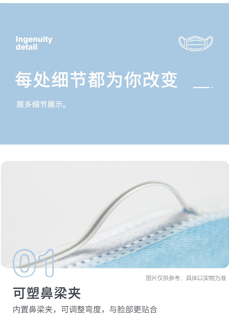 定和DH9001一次性使用無(wú)紡布口罩可塑鼻梁夾