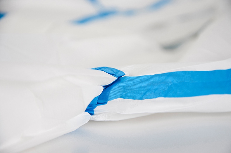 綠禾雀一次性醫用防護服藍色膠條密封