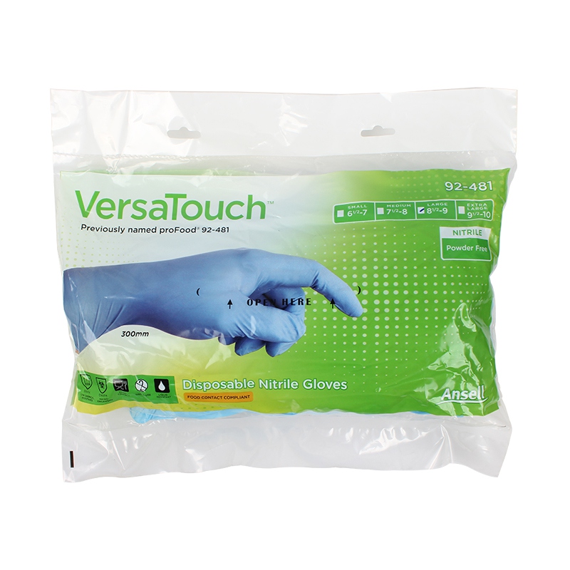 安思爾92-481A一次性藍色丁腈手套圖4