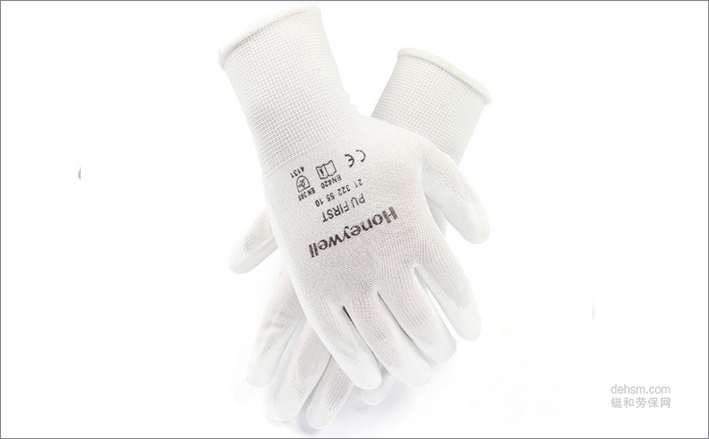 巴固2132255CN尼龍耐磨掌浸PU涂層白色工作手套圖片